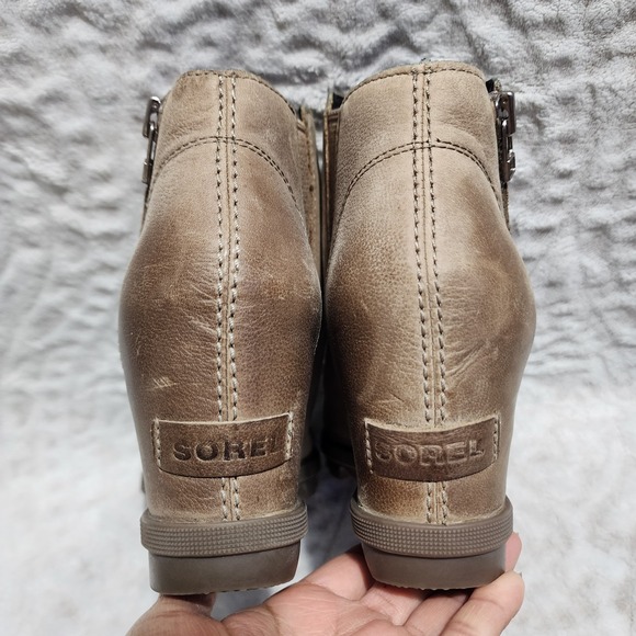 Sorel Women's Joan Of Arctic Wedge II Boot Sz 8 Brown Ankle Booties NL3365-240 - Picture 5 of 12